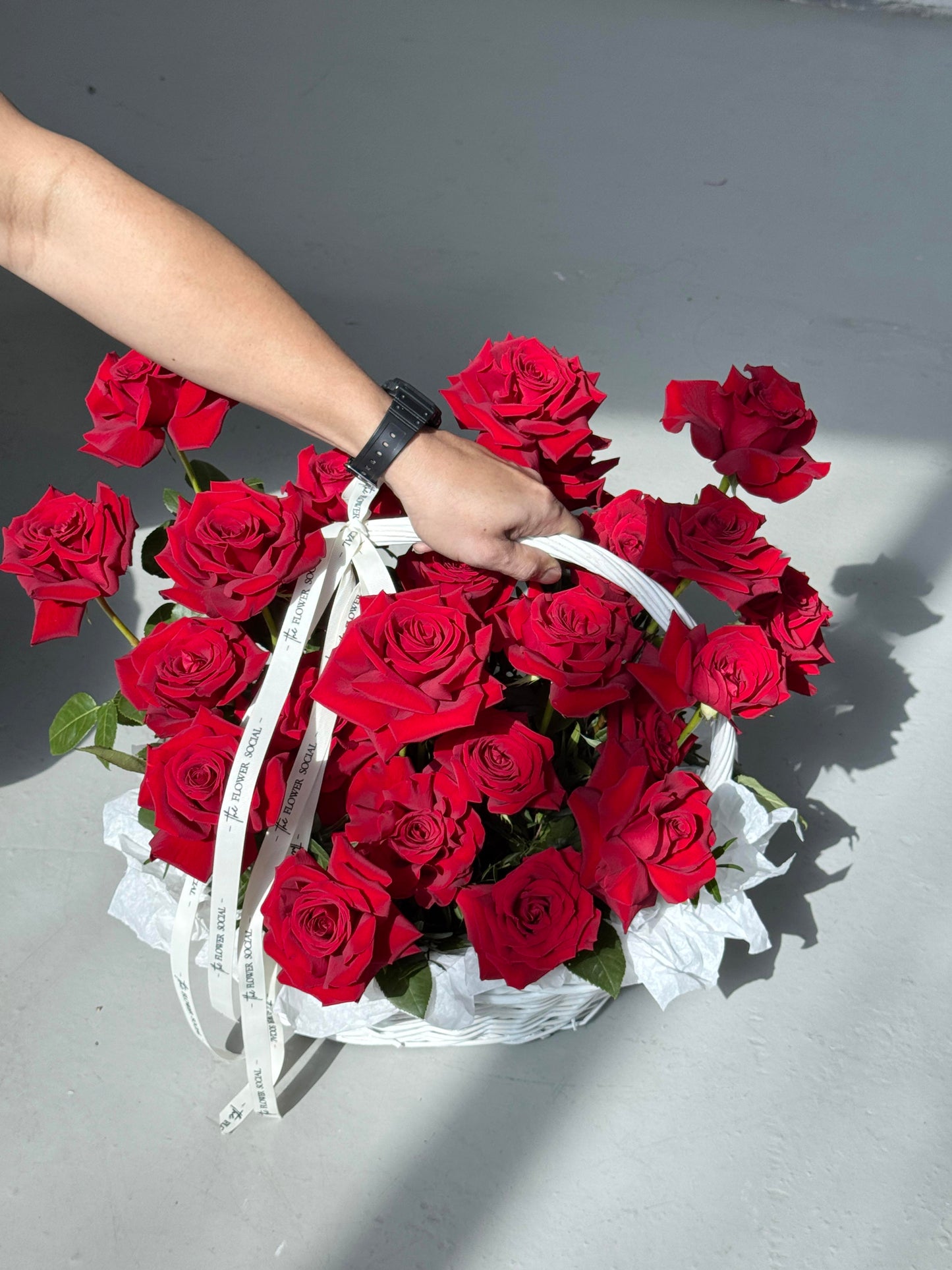Red Roses Giant Basket
