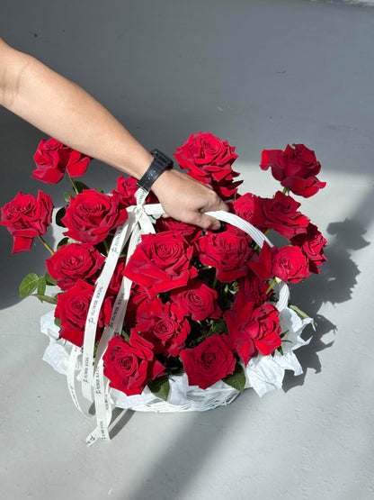 Red Roses Giant Basket