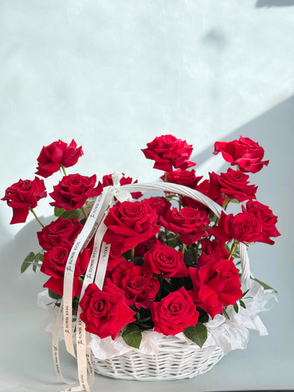 Red Roses Giant Basket