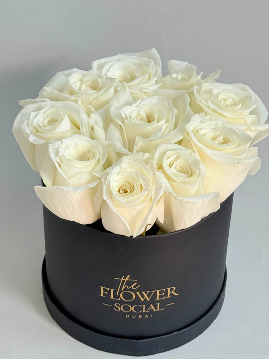 White Roses In Box FLOWER BOXES – The Flower Social